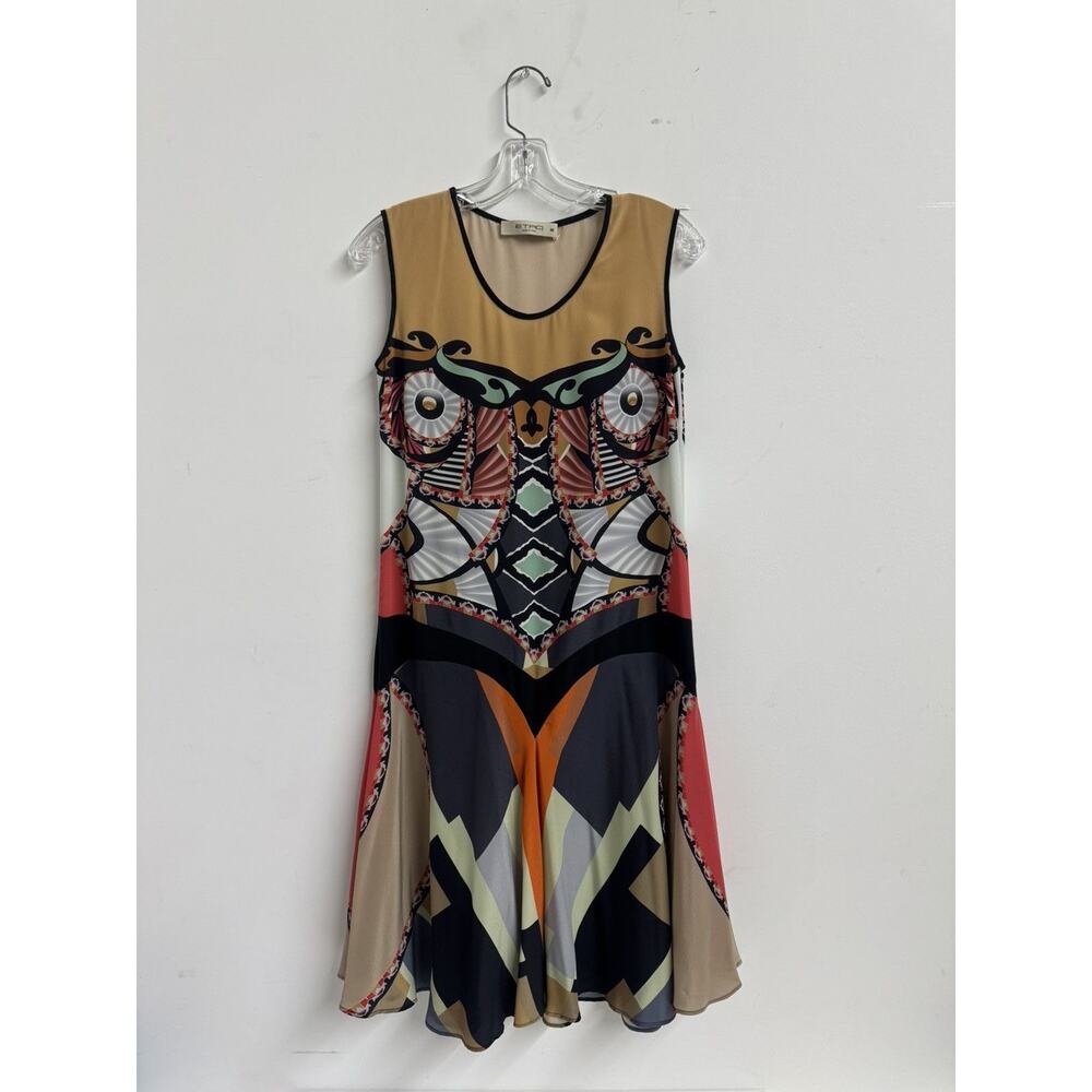 Etro 100% Silk Graphic Print Dress – IT 40 – Made in Italy